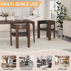 Chaise de salle à manger en bois d'hévéa avec cadre en bois incurvé en H, construction durable, assise confortable, design élégant et entretien facile