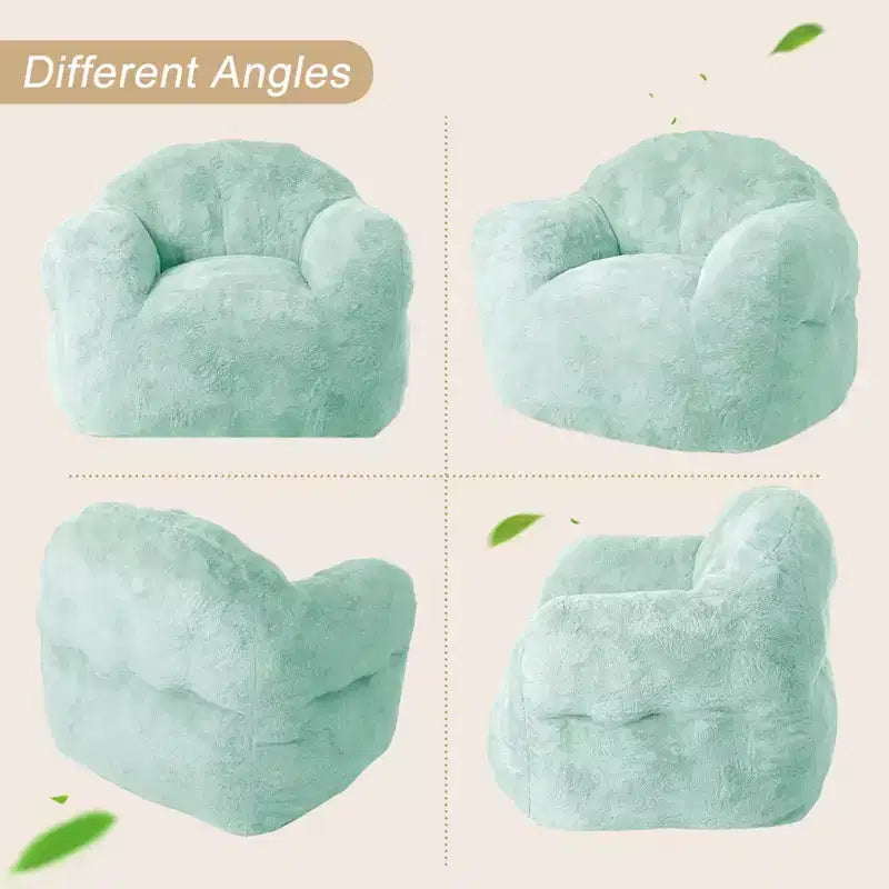 GustoWave Grand Pouf Poire pour Chambre et Salon, Vert Clair
