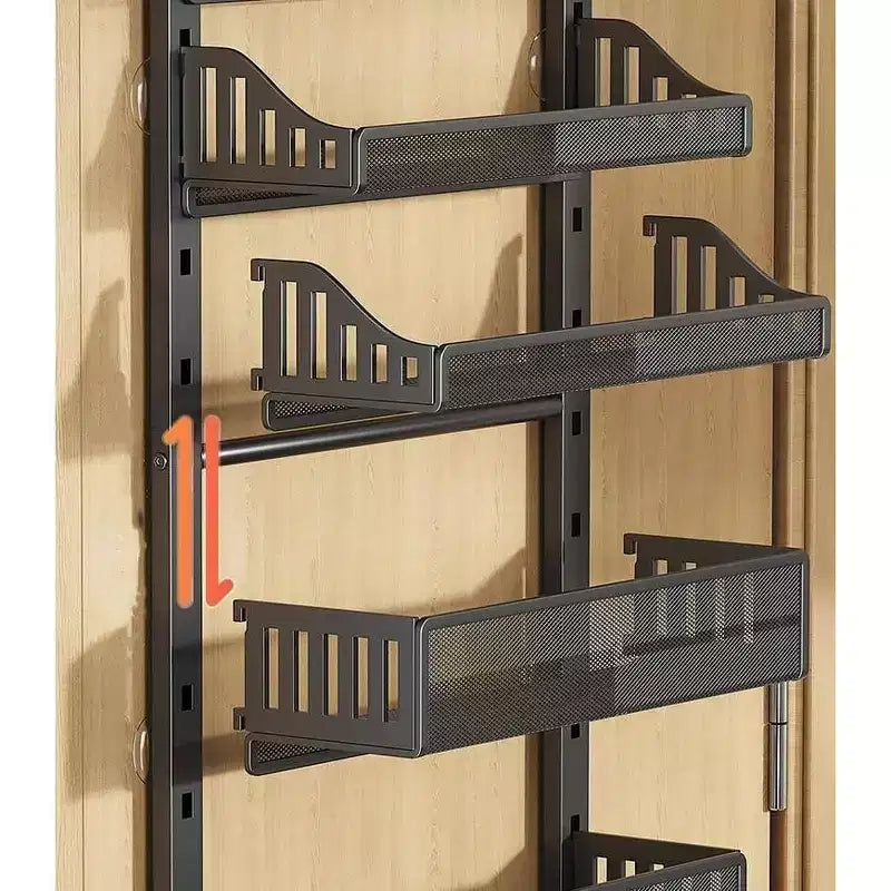 Organisateur de porte à 10 niveaux, étagère suspendue réglable pour garde-manger/salle de bain, rangement métallique peu encombrant