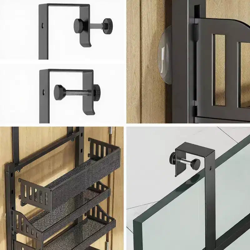 Organisateur de porte à 10 niveaux, étagère suspendue réglable pour garde-manger/salle de bain, rangement métallique peu encombrant
