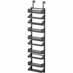 Organisateur de porte à 10 niveaux, étagère suspendue réglable pour garde-manger/salle de bain, rangement métallique peu encombrant