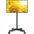 Perlegear Rolling TV Stand for 23-60 Inch TVs, Holds up to 88lbs, Height Adjustable, Tilting Cart with Locking Wheels, Max VESA 400x400mm