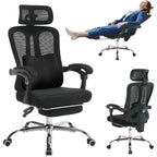 Chaise de bureau Acekool en maille avec repose-pieds, chaise de bureau ergonomique avec support lombaire, chaise d'ordinateur de direction réglable avec roulettes (plusieurs couleurs)
