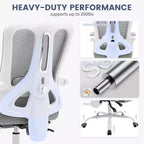 Chaise de bureau Acekool en maille avec repose-pieds, chaise de bureau ergonomique avec support lombaire, chaise d'ordinateur de direction réglable avec roulettes (plusieurs couleurs)