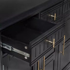 Christopher Knight Home Chasca Armoire de rangement moderne en bois d'acacia 48 po avec 3 portes, 3 tiroirs et étagères réglables