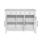 Christopher Knight Home Chasca Armoire de rangement moderne en bois d'acacia 48 po avec 3 portes, 3 tiroirs et étagères réglables