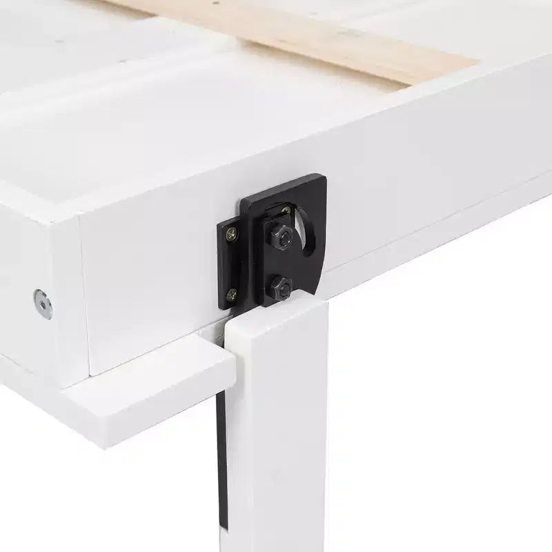Lit escamotable pleine grandeur minimaliste Whisen avec 2 tiroirs - Beige