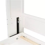 Lit escamotable pleine grandeur minimaliste Whisen avec 2 tiroirs - Beige