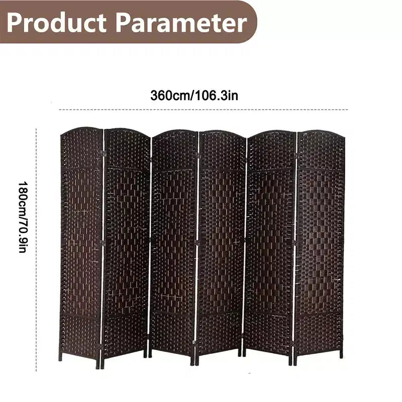 MAYEERTY Paravent à 6 Panneaux en Bois pour Séparateur de Pièce
