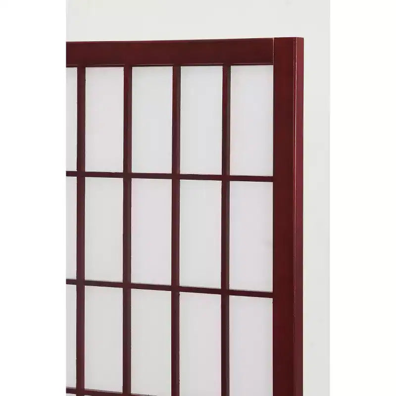 MAYEERTY Paravent 4 panneaux en bois et papier motif cerisier