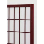 MAYEERTY Paravent 4 panneaux en bois et papier motif cerisier