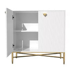 Meuble de rangement utilitaire autoportant CLIHOME en MDF de 40 cm (15,75 po) de largeur x 83,5 cm (32,87 po) de hauteur avec patin de nivellement réglable