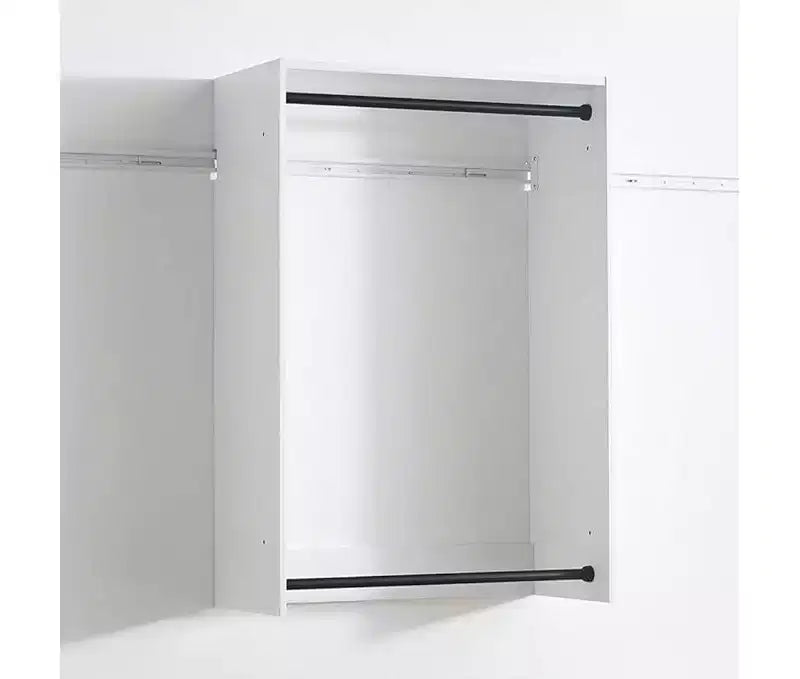 HomeStock Devi Series 31,594,5 po. L Système de placard modulaire mural avec double tringle et 0 étagère en bois