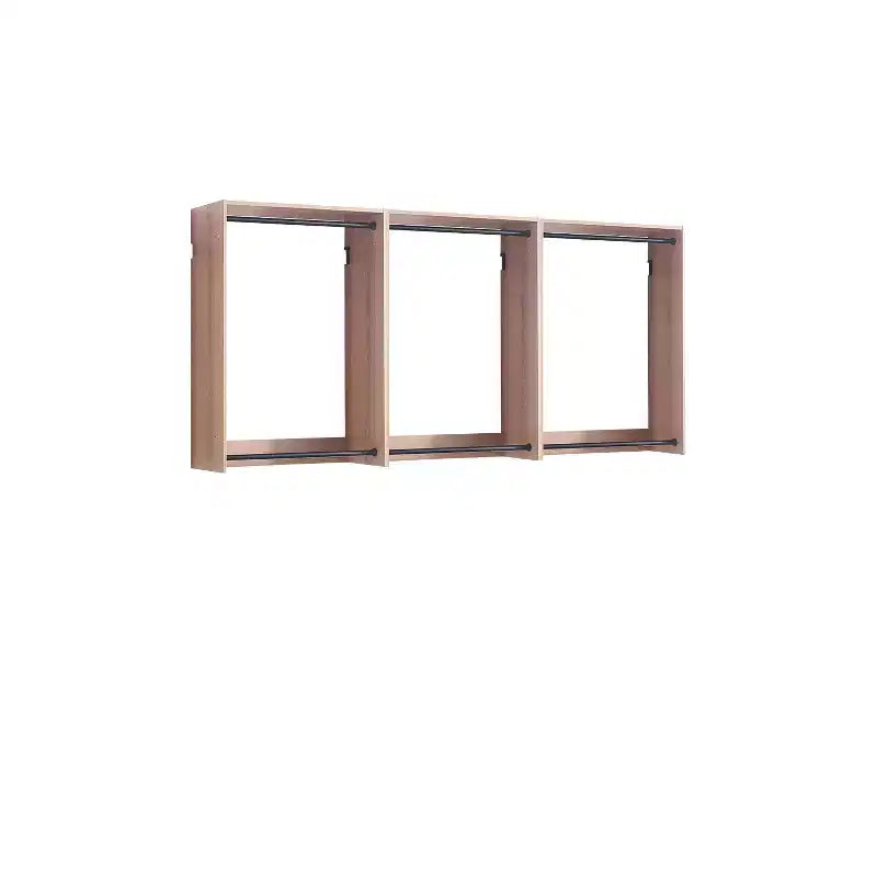 HomeStock Devi Series 31,594,5 po. L Système de placard modulaire mural avec double tringle et 0 étagère en bois