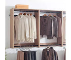 HomeStock Devi Series 31,594,5 po. L Système de placard modulaire mural avec double tringle et 0 étagère en bois