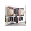 HomeStock Devi Series 31.594.5in. W Modular Closet System Wall Mount Double Hanging Rods 0-Shelf Wood Closet System