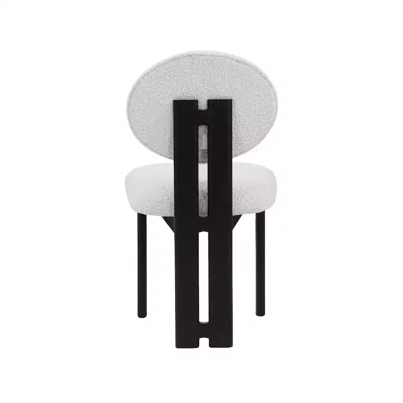 Meridian Furniture, Chaises de salle à manger en tissu bouclé Napa, Lot de 2