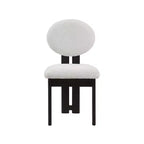 Meridian Furniture, Chaises de salle à manger en tissu bouclé Napa, Lot de 2