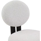 Meridian Furniture, Chaises de salle à manger en tissu bouclé Napa, Lot de 2