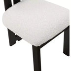 Meridian Furniture, Chaises de salle à manger en tissu bouclé Napa, Lot de 2