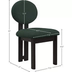 Meridian Furniture, Chaises de salle à manger en tissu bouclé Napa, Lot de 2