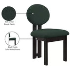 Meridian Furniture, Chaises de salle à manger en tissu bouclé Napa, Lot de 2