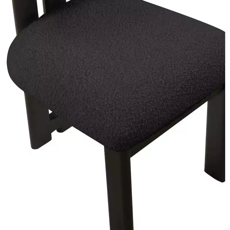 Meridian Furniture, Chaises de salle à manger en tissu bouclé Napa, Lot de 2