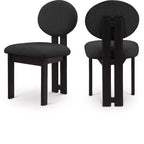 Meridian Furniture,Napa Boucle Fabric Dining Chair, Set of 2