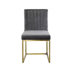 Meridian Furniture Giselle Chaise de salle à manger en velours, lot de 2
