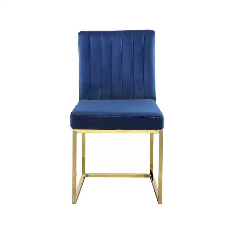Meridian Furniture Giselle Chaise de salle à manger en velours, lot de 2