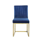 Meridian Furniture Giselle Chaise de salle à manger en velours, lot de 2