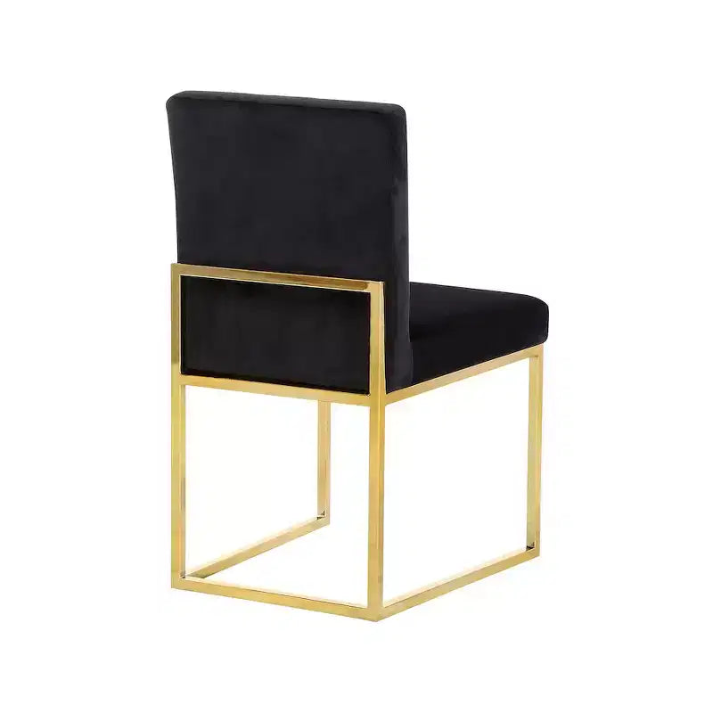 Meridian Furniture Giselle Chaise de salle à manger en velours, lot de 2
