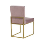 Meridian Furniture Giselle Chaise de salle à manger en velours, lot de 2