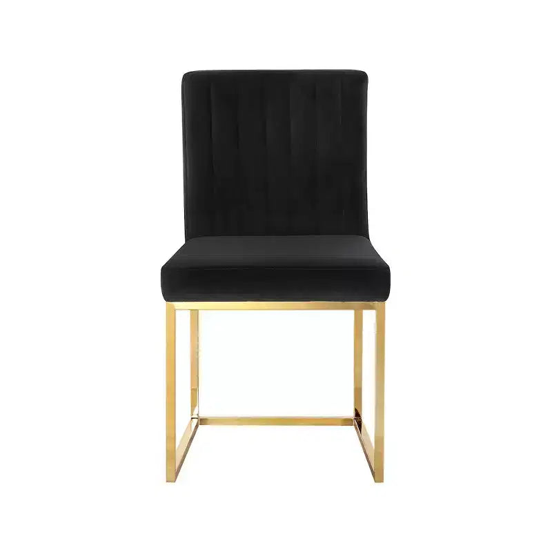 Meridian Furniture Giselle Chaise de salle à manger en velours, lot de 2