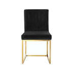 Meridian Furniture Giselle Chaise de salle à manger en velours, lot de 2