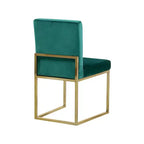 Meridian Furniture Giselle Chaise de salle à manger en velours, lot de 2