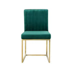 Meridian Furniture Giselle Chaise de salle à manger en velours, lot de 2