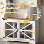 Porte-manteau de ferme, organisateur d'entrée 4-en-1 avec 7 casiers à chaussures et 7 crochets, banc de rangement pour vestiaire/couloir/chambre à coucher