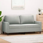 vidaXL Canapé 2 places Velours gris clair, Métal, Textilène Medium