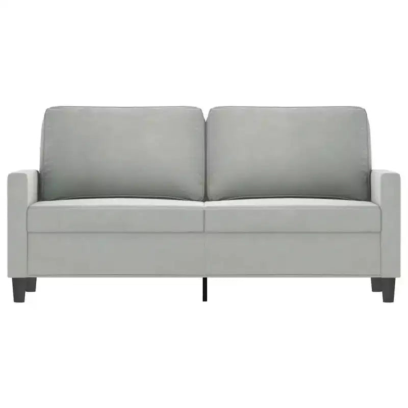 vidaXL Canapé 2 places Velours gris clair, Métal, Textilène Medium