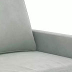 vidaXL Canapé 2 places Velours gris clair, Métal, Textilène Medium