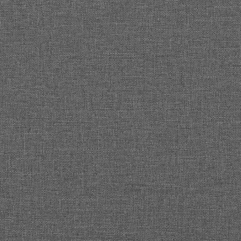 vidaXL Canapé 3 places moderne avec repose-pieds gris foncé - Meuble de salon confortable avec cadre en métal et revêtement en tissu