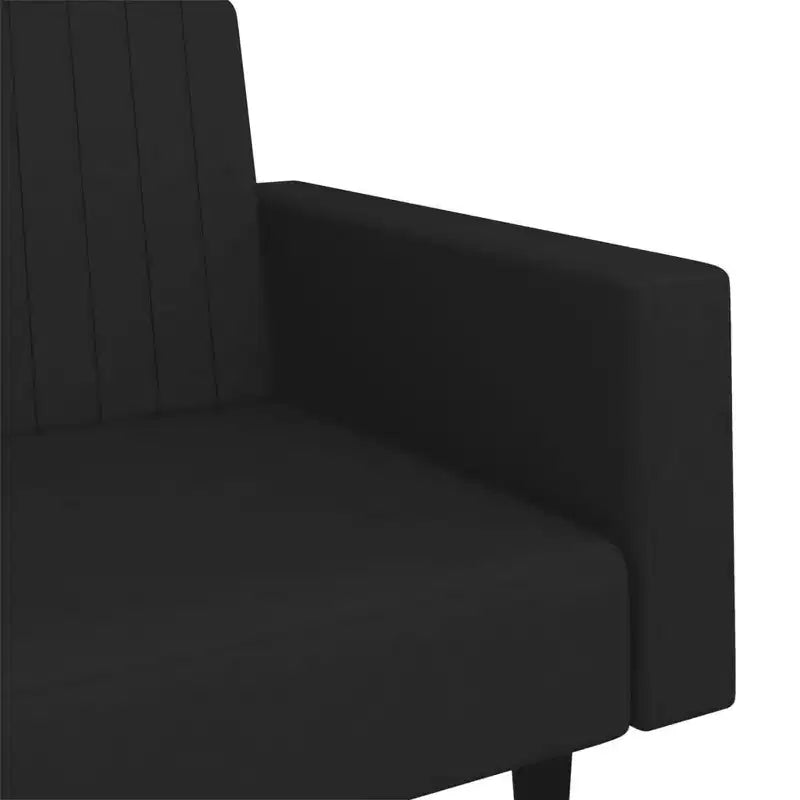 vidaXL Canapé-Lit 2 Places en Velours Bleu - Causeuse Convertible pour Salon, Dortoir, Bureau - Rembourré Taille Lit Simple avec Cadre en Bois