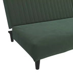 vidaXL Canapé-Lit 2 Places en Velours Convertible - Vert Foncé, Rembourrage Doux, Cadre en Bois Robuste, pour Salon, Petits Espaces