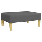 Canapé-lit 2 places vidaXL avec oreillers et pouf - Velours gris foncé