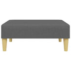 Canapé-lit 2 places vidaXL avec oreillers et pouf - Velours gris foncé
