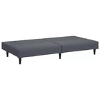 vidaXL Ensemble canapé 2 places velours gris foncé - Canapé-lit convertible moderne avec repose-pieds, Revêtement doux, Grand espace d'assise/de couchage, Pieds robustes