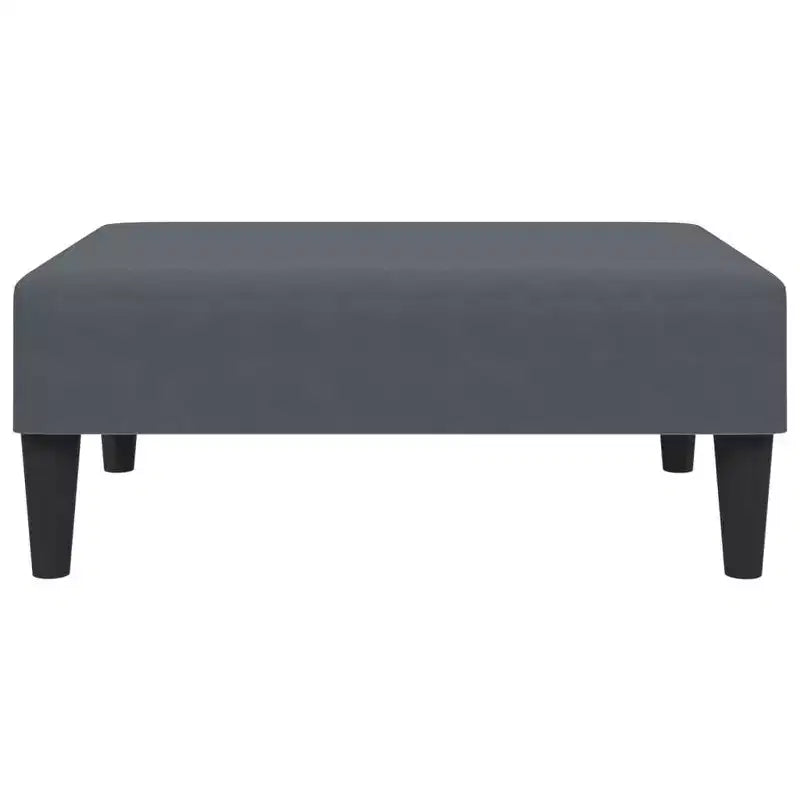 vidaXL Ensemble canapé 2 places velours gris foncé - Canapé-lit convertible moderne avec repose-pieds, Revêtement doux, Grand espace d'assise/de couchage, Pieds robustes
