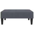 vidaXL Ensemble canapé 2 places velours gris foncé - Canapé-lit convertible moderne avec repose-pieds, Revêtement doux, Grand espace d'assise/de couchage, Pieds robustes