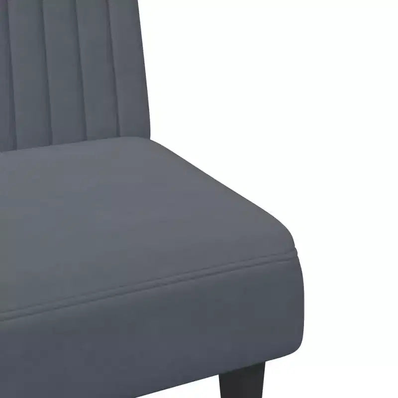 vidaXL Ensemble canapé 2 places velours gris foncé - Canapé-lit convertible moderne avec repose-pieds, Revêtement doux, Grand espace d'assise/de couchage, Pieds robustes